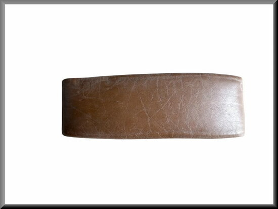 Deksel midden console, bruin leer.