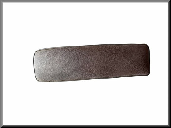 Deksel midden console, bruin leer.
