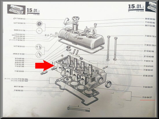 Cilinderkop R16 TS (gereviseerd, Excl: 300 euro borg voor inruil)).