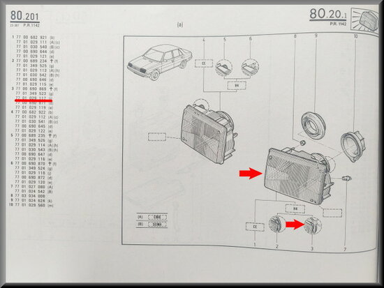 R9-11-Koplamp links (New Old Stock)