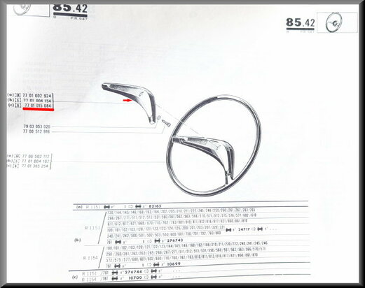 Afdekkap stuurwiel R16 TS (New Old Stock).