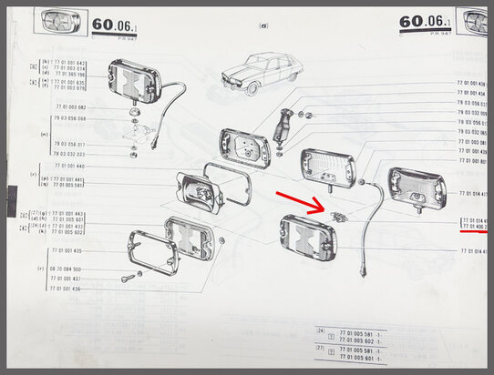 R4,5,6,12,15,16,17: Fitting verstraler (New Old Stock).