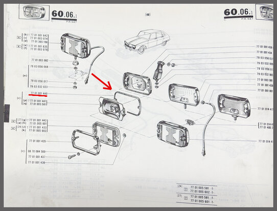 R 4,5,6,12,15,16,17: Rubber verstraler (New Old Stock).