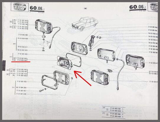 R: 4,5,6,12,15,16,17 Verstraler reflector (New Old Stock).