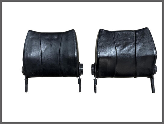 Hoofdsteunen, zwart (leer).