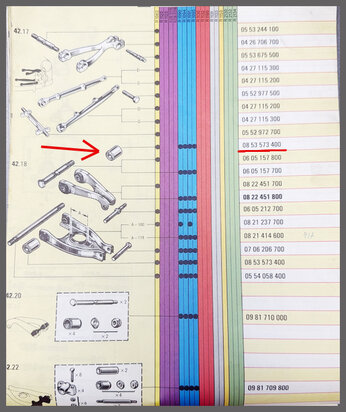 R 4CV: Silentbloc ophanging (New Old Stock). 