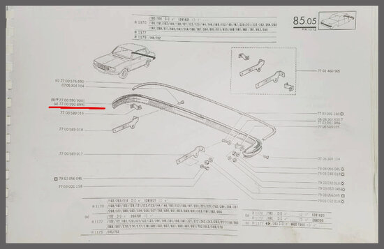 R18: Bumper achterzijde (New Old Stock).