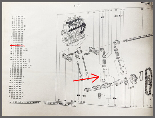 R 18 A6, Fuego, 17, 20: Inlaat klep (New Old Stock).