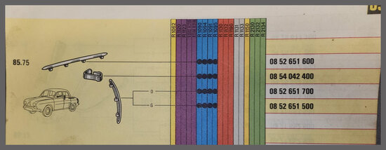 Renault Dauphine: Klemmetje voor de sierlijsten (New Old Stock).