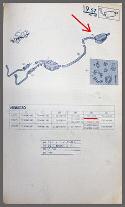 R20-30 Uitlaat demper (New Old Stock).