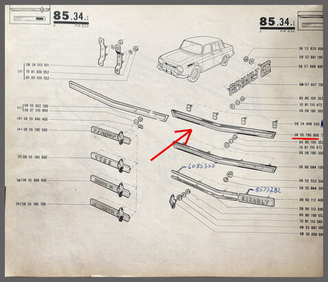R10: Sierstrip achterklep (New Old Stock).