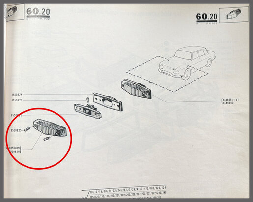 R8-10: Knipperlicht glas (New Old Stock).
