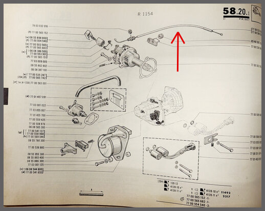Kickdownkabel (New Old Stock).