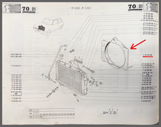 R5: Frame radiator (New Old Stock).