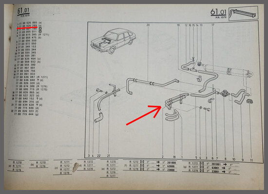 R 20-30: Conduite de carburant en metal (New Old Stock).