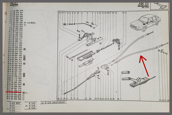R20-30: Handremkabel (New Old Stock).