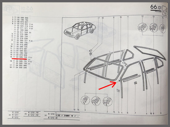 R14: Bande de pare-chocs (New Old Stock).