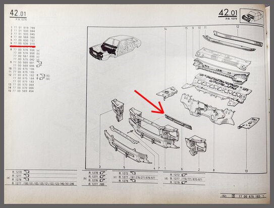 R20-30: Voorfront sierlijst RVS (New Old Stock).