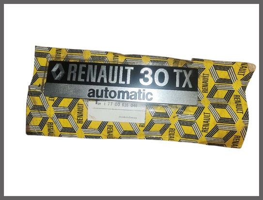 R30: Embleem "30TX automatique" (New Old Stock).