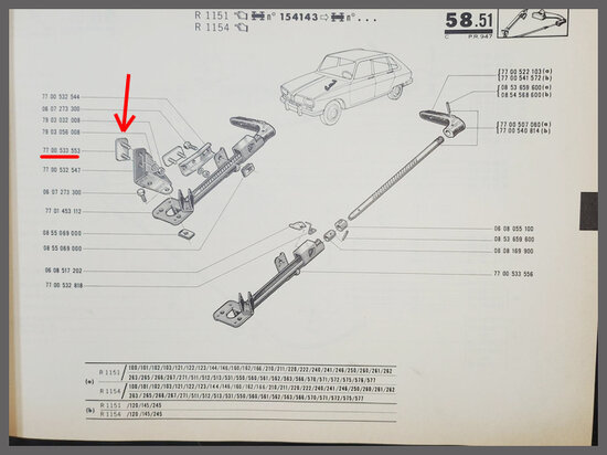 Bevestiging twee draadeinden (New Old Stock).