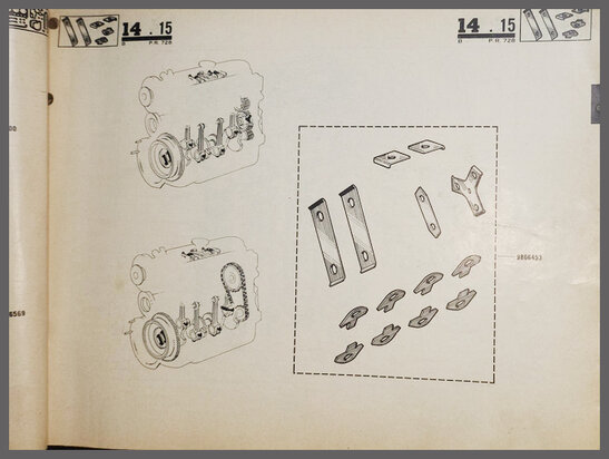 R4, Fourgonette: Set borgplaatjes (New Old Stock).