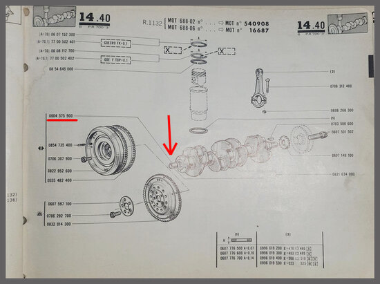 Geleidebus Vliegwiel messing zelfsmerend (New Old Stock).