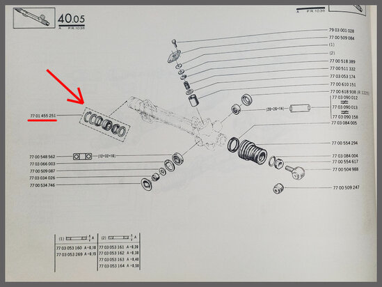 R4,5,6: Revisieset stuurhuis (New Old Stock).
