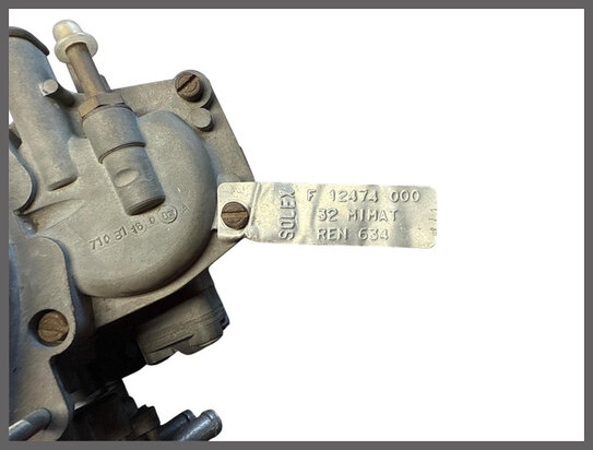 Carburateur Solex 32 MIMAT REN 634 (New Old Stock)  (R&eacute;vis&eacute;, Excl: 150 euro in exchange).