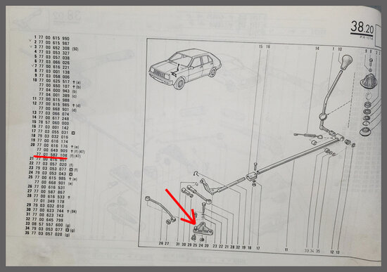 R14: Commando plaat schakelmechanisme (New Old Stock).