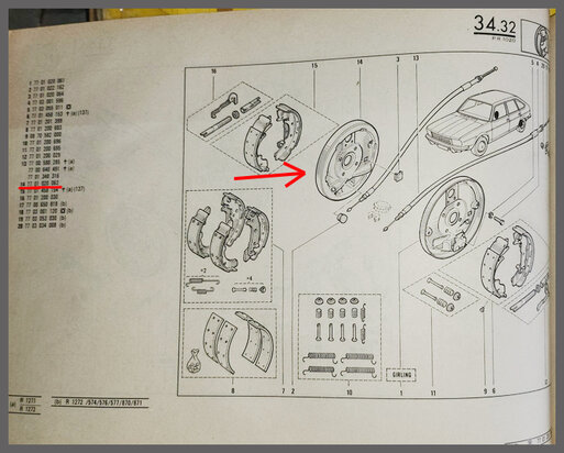 R20,25,30,Espace: Remankerplaat rechts (New Old Stock).