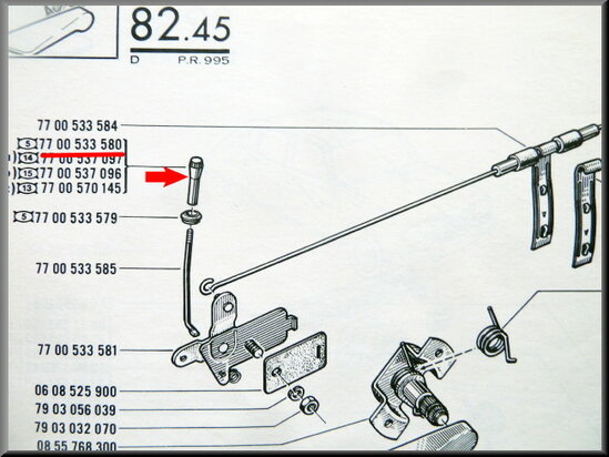 Drukknop portiersluiting beige (New Old Stock).