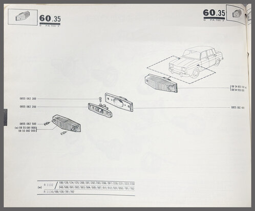 R8-R10 Knipperlicht spatbord (New Old Stock).
