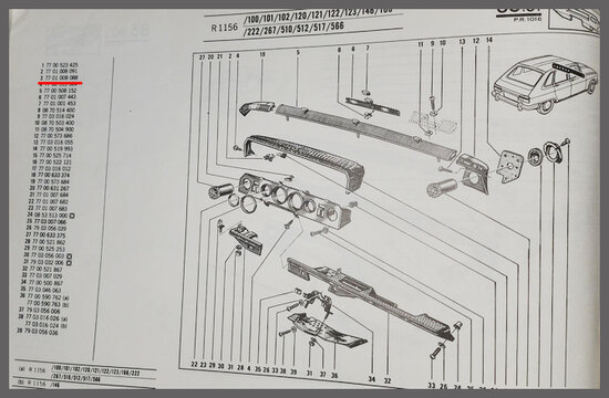 Klem dashboard (New Old Stock).