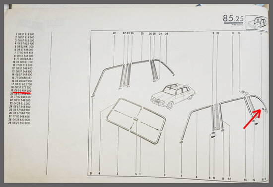 C-pillar trim mounting plug (used).