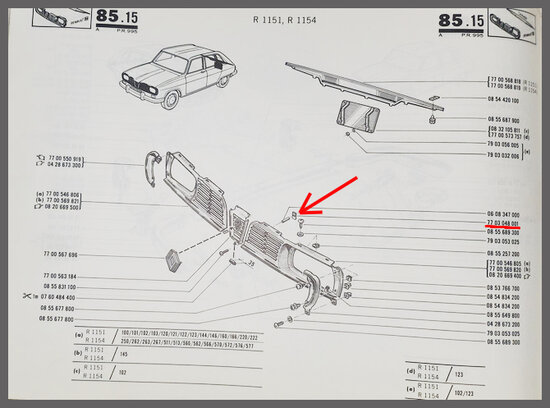 Bevestingingsplaatje (M6) (New Old Stock).