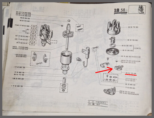 R4,5,6, Rodeo, Dauphine, Alpine: Contactpunten set (New Old Stock)