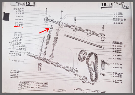 Klepschotel voor dubbele klepveer R16 TL. 
