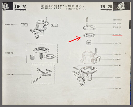 Benzinepomp pakking R16 L-TL