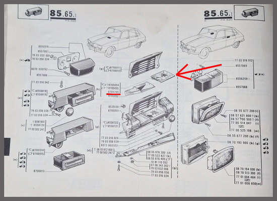 Asbak lade R16 L (New Old Stock)