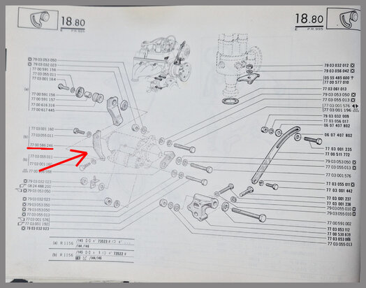 Startmotor steun (New Old Stock).