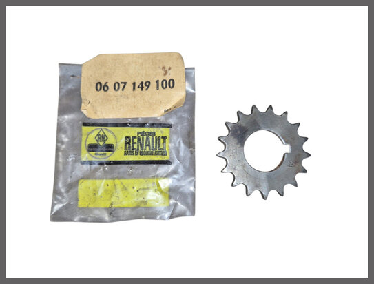 Renault 4,5,6: Krukas tandwiel (New Old Stock).