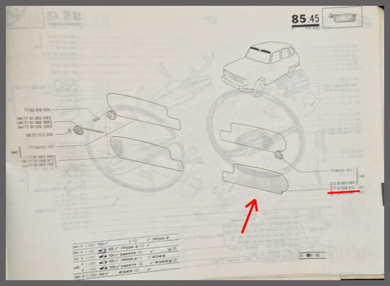 Renault 6: Pare-soleil droit (New Old Stock).