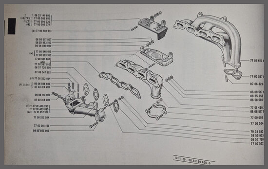 Collecteur d'admission R16 TS - TX 1e type.