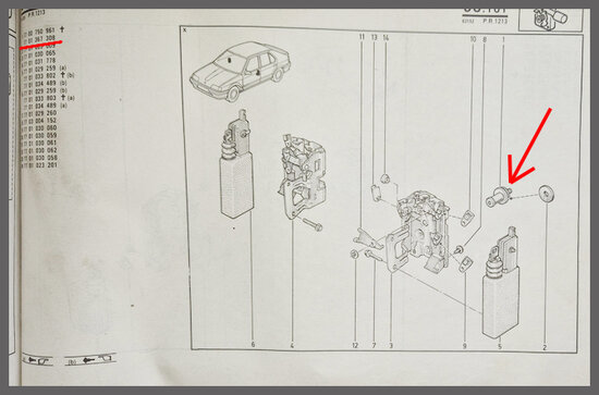 Renault 19: Deurvanger-set (New Old Stock).