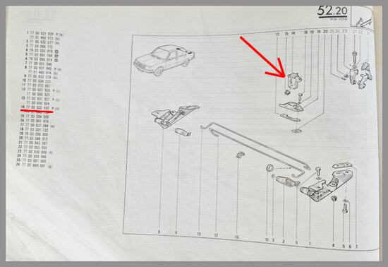 Renault 18: Serrure de coffre (New Old Stock).