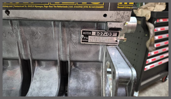 Motorblok R16 TS type 807 - 1565 cc.