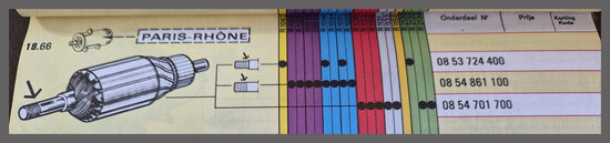 Renault 4 - Dauphine: Anker dynamo (New Old Stock).