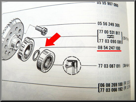 O ring differentieel/ aandrijfas.