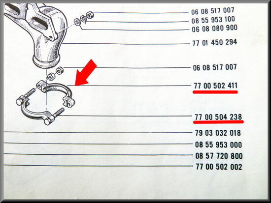 Manifold clamp R16 TS-TX < 1975.