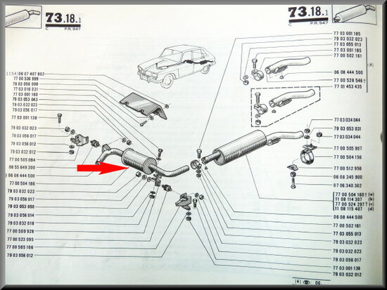 Middle silencer R16 TS.